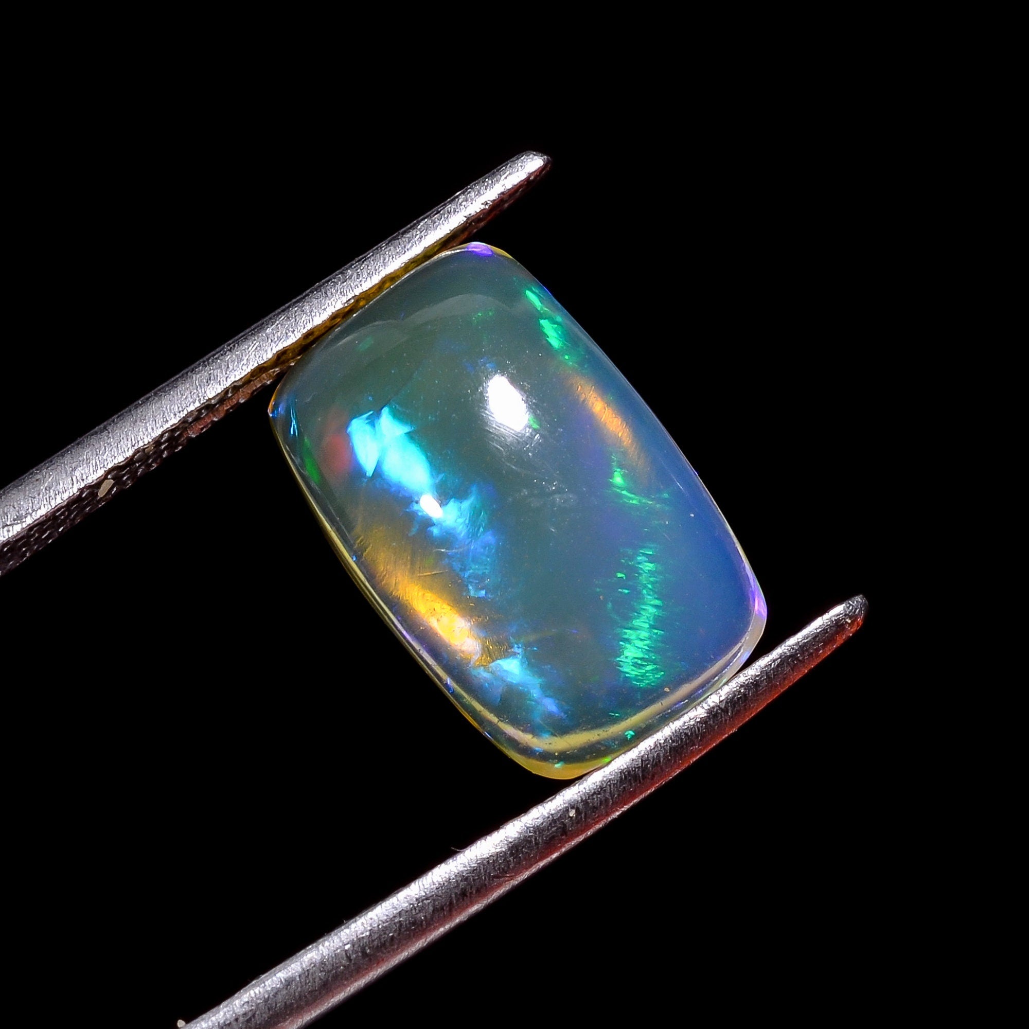 ethiopian opal natural radiant shape cabochon loose gemstone